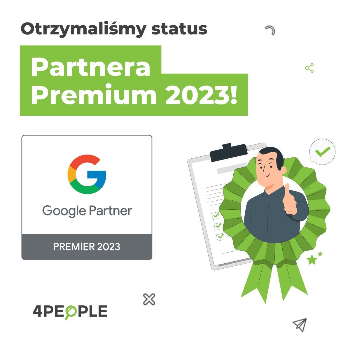 Status Partnera Google Premium dla 4PEOPLE!